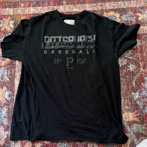 Majestic Black Pittsburgh Baseball Tee